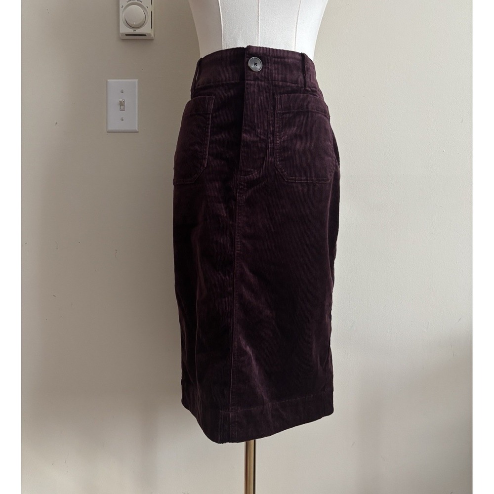 Anthropologie Maeve The Colette Skirt Size XXS 2XS XS 0 Corduroy Purple Autumn
